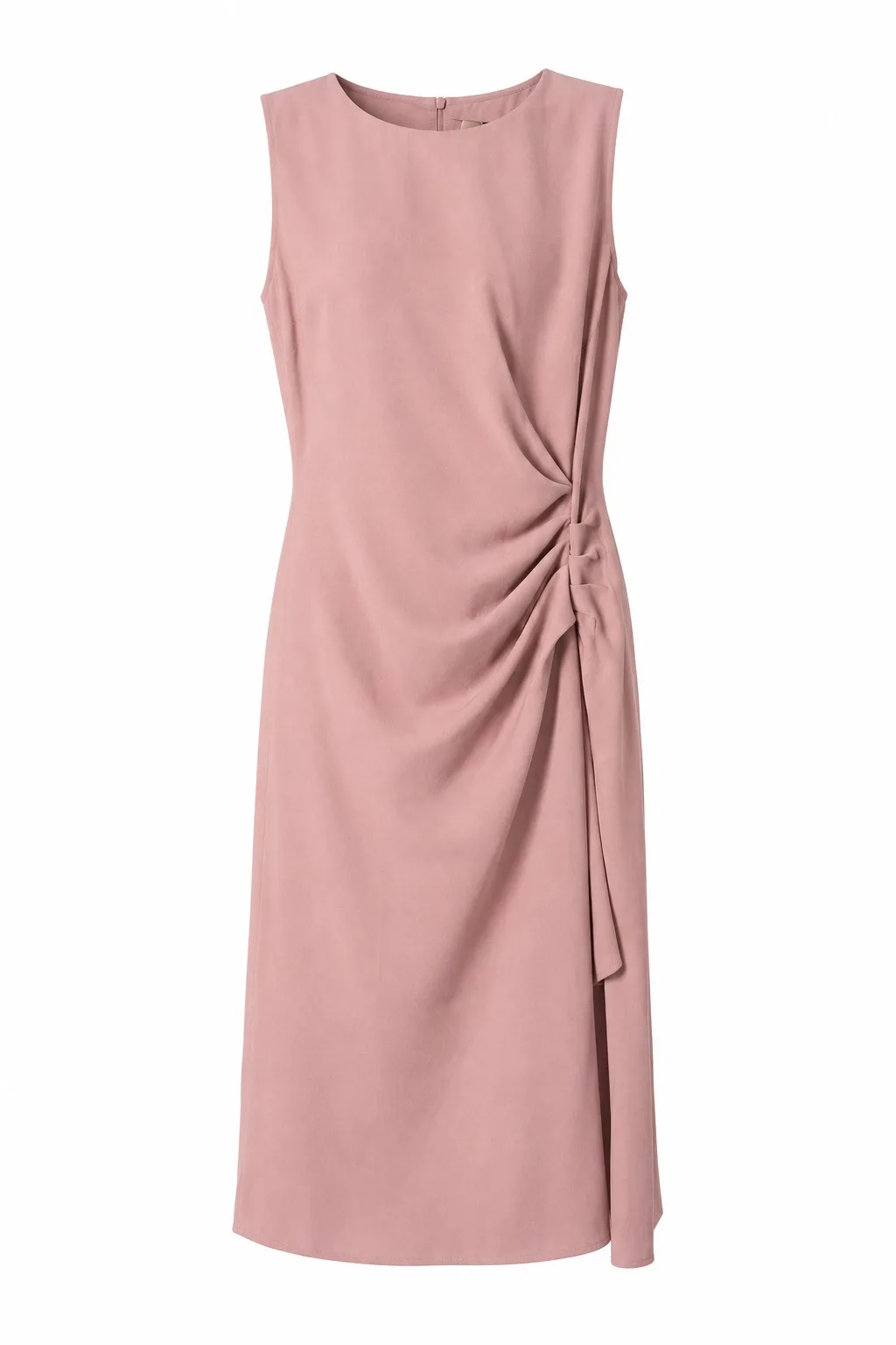 Vestido Midi Cheroy Rosa com Drapeado Lateral Tamanho G | RE.USE