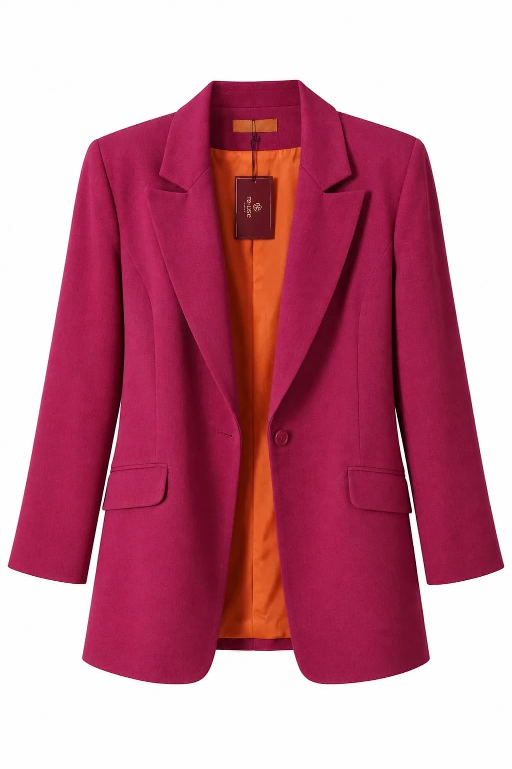 Blazer Mural Pink de Alfaiataria com Forro Laranja Tamanho G | RE.USE